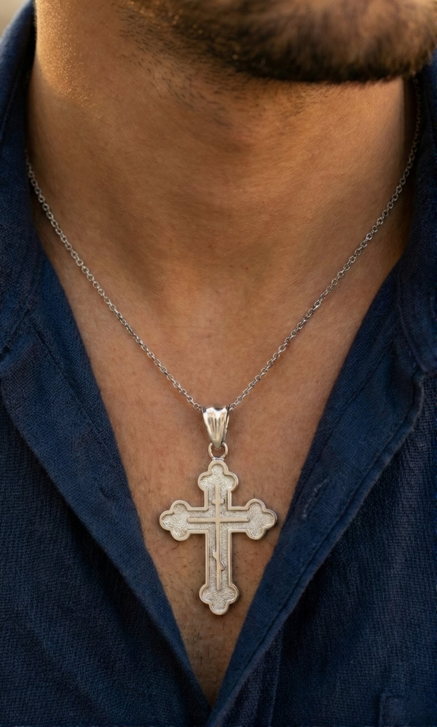 The "Two Lungs" Cross | Sterling Silver Eastern Catholic Pendant