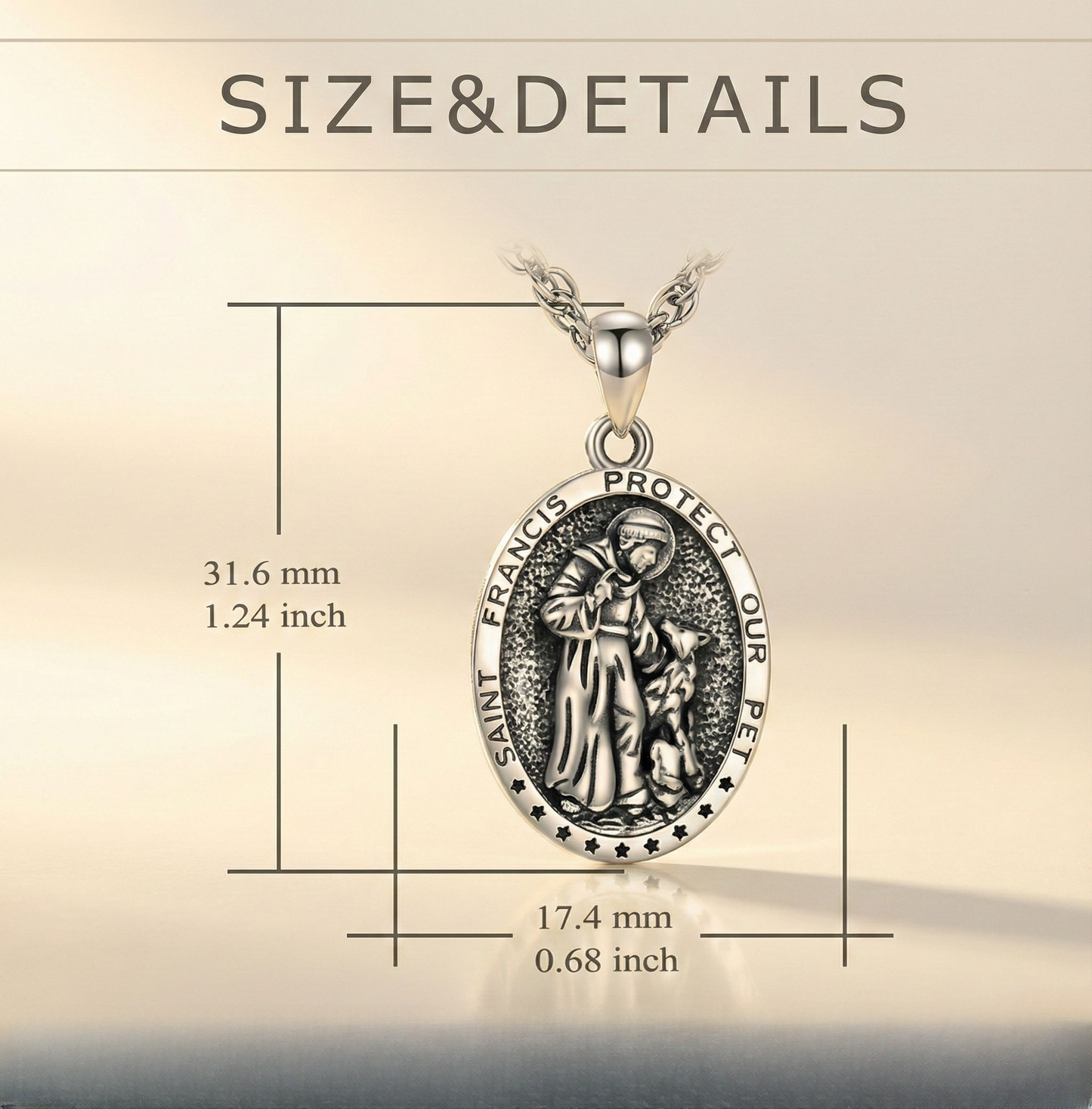 The St. Francis of Assisi Pendant | Sterling Silver Medal of Peace & Simplicity
