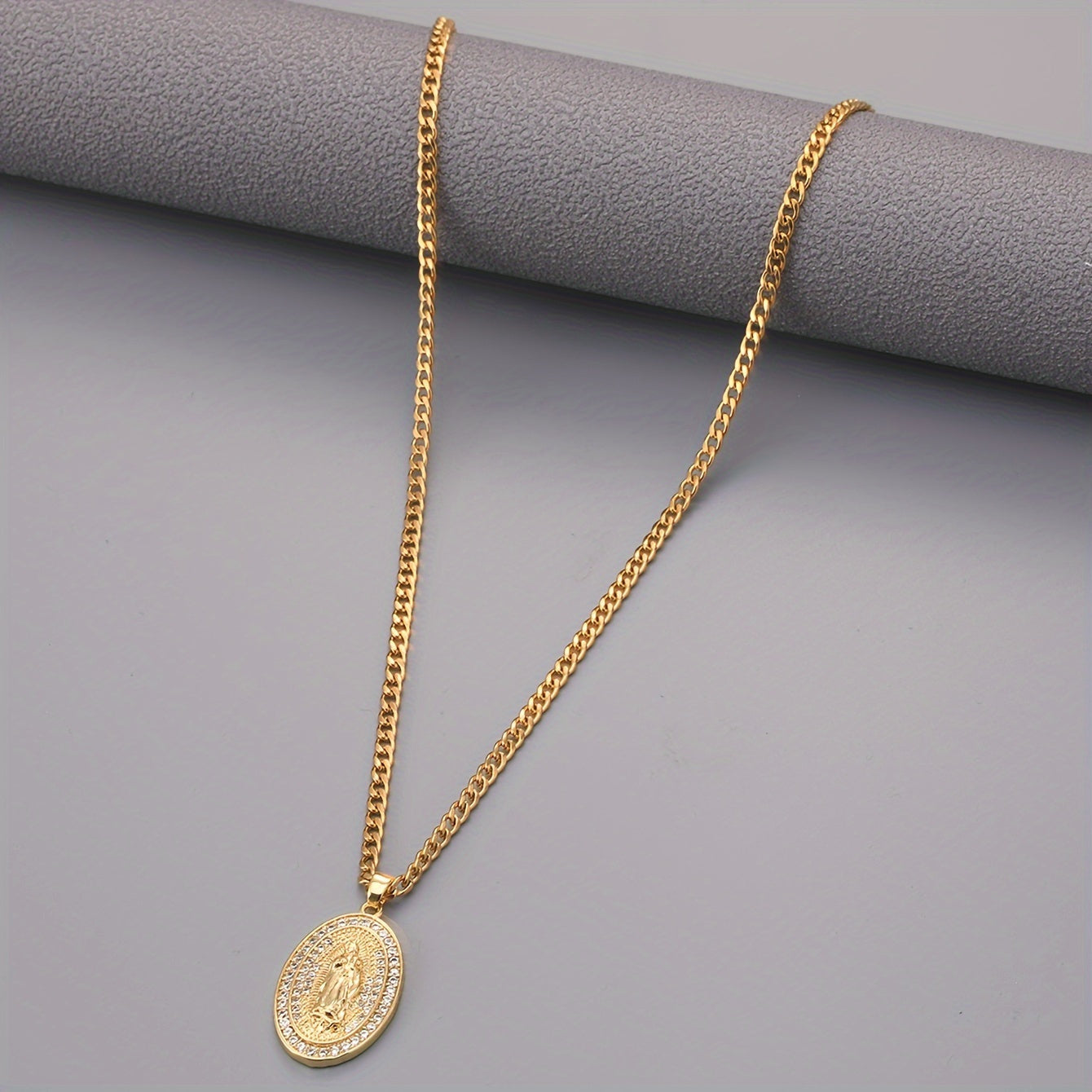 The "Vintage Marian" Zircon Pendant Necklace | Our Lady of Grace