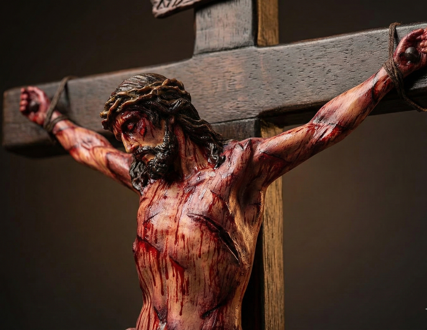The "Price of Redemption" Crucifix | Realistic Passion Sculpture (8.5")