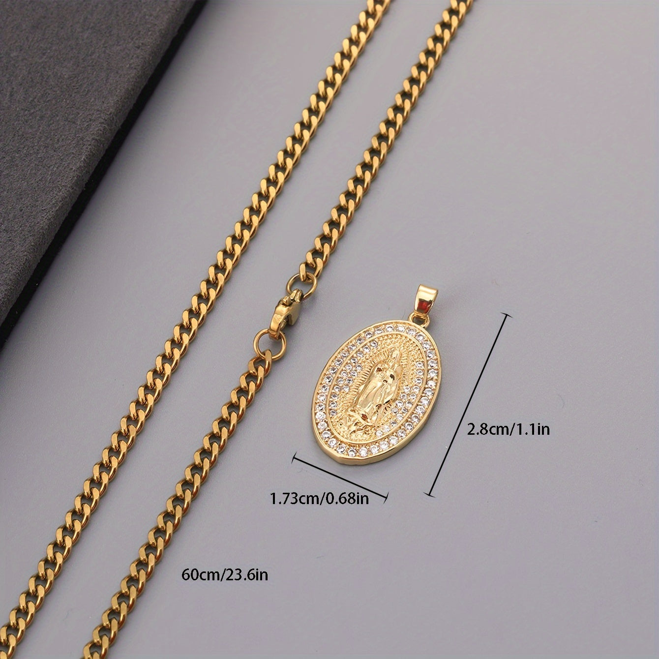 The "Vintage Marian" Zircon Pendant Necklace | Our Lady of Grace